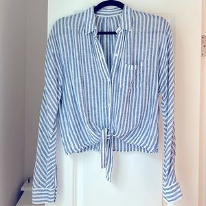 Rails Summer Striped Linen Shirt